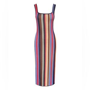 Staud Katie Market Stripe Midi-Dress Size XS